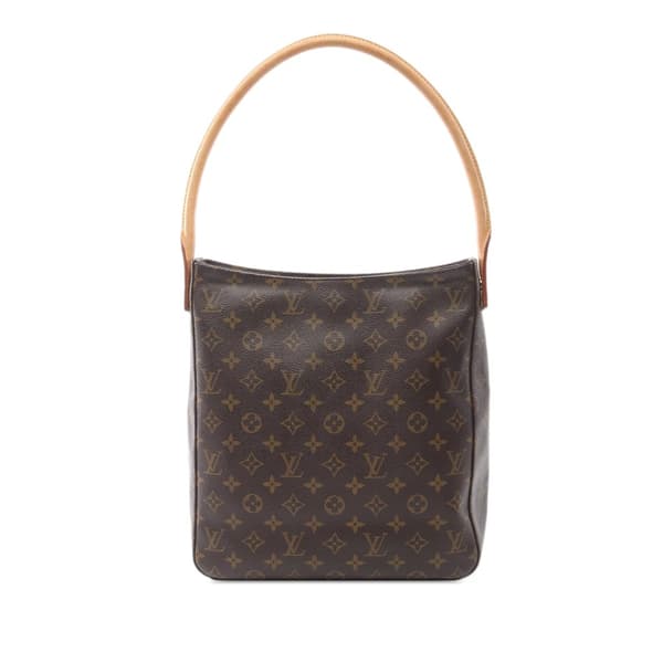 Pre-owned Louis Vuitton LOUIS VUITTON Looping GM Shoulder Bag M51145 Monogram PVC coated canvas leather Brown Used Women