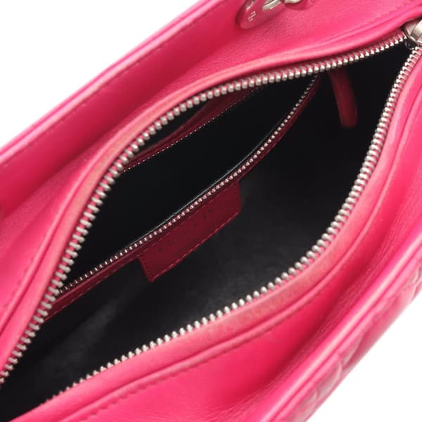 Pre-owned Dior Medium Tricolor Lambskin Cannage Lady Dior Pink