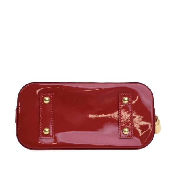Pre-owned Louis Vuitton Monogram Vernis Alma BB Red