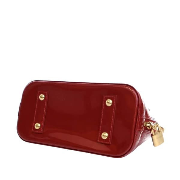 Pre-owned Louis Vuitton Monogram Vernis Alma BB Red