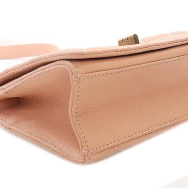 Pre-owned Chanel Small Quilted Goatskin Rita Top Handle Flap Pink