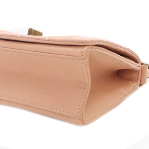 Pre-owned Chanel Small Quilted Goatskin Rita Top Handle Flap Pink