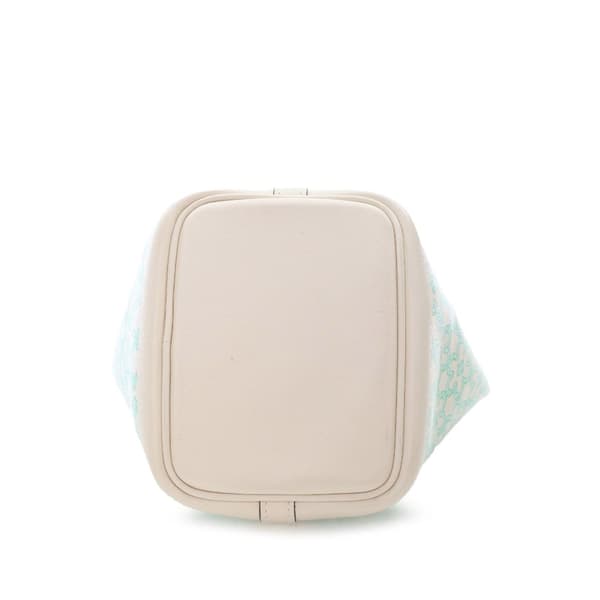 Pre-owned Hermès Swift Lucky Daisy Picotin Lock 14 White