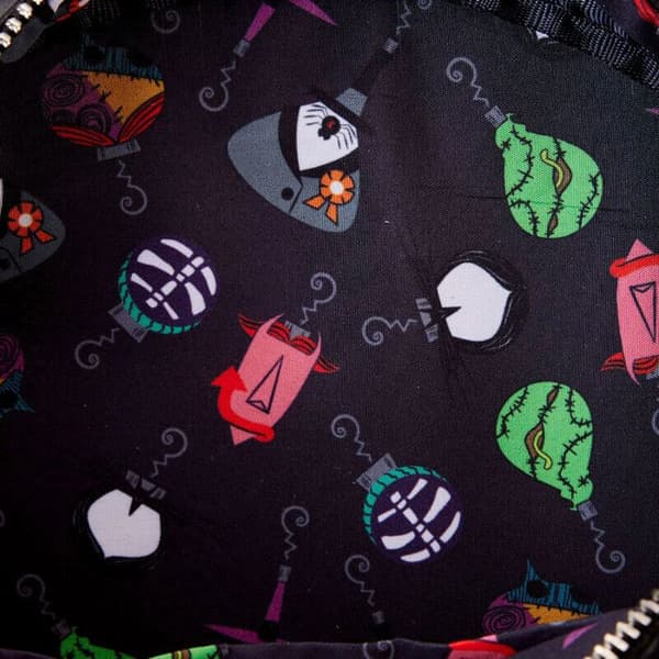 Loungefly Disney Nightmare Before Christmas Wreath String Lights Glow axelväska för tjejer