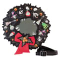 Miniatyrbild 2 av 5: Loungefly Disney Nightmare Before Christmas Wreath String Lights Glow axelväska för tjejer