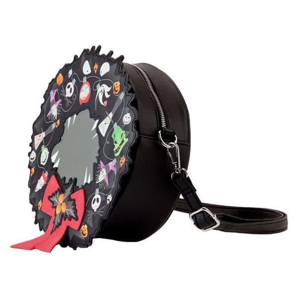 Loungefly Disney Nightmare Before Christmas Wreath String Lights Glow axelväska för tjejer