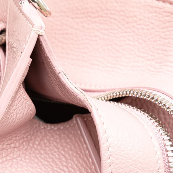 Pre-owned Balenciaga Small Grained Calfskin Motocross Neo Classic City Satchel Pink