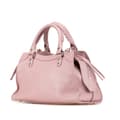 Miniatyrbild 2 av 10: Pre-owned Balenciaga Small Grained Calfskin Motocross Neo Classic City Satchel Pink