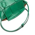 Pikkukuva 7 / 8: Pre-owned Bottega Veneta Small Calfskin Maxi Intrecciato Arco Satchel Green
