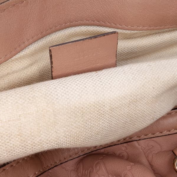 Pre-owned Gucci Guccissima Sukey Satchel Pink