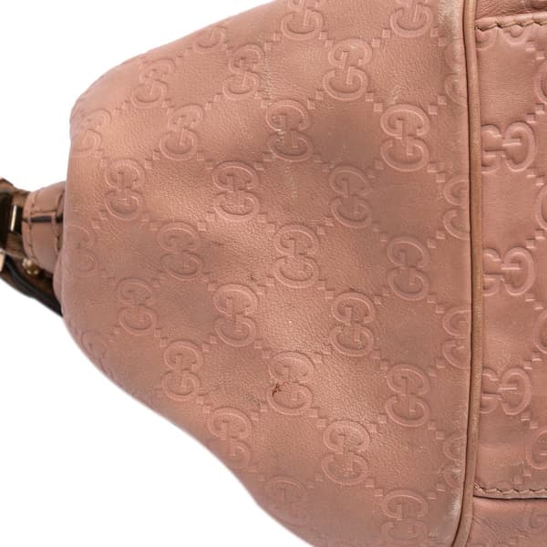 Pre-owned Gucci Guccissima Sukey Satchel Pink