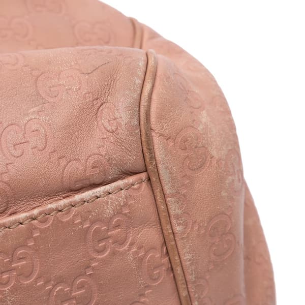 Pre-owned Gucci Guccissima Sukey Satchel Pink