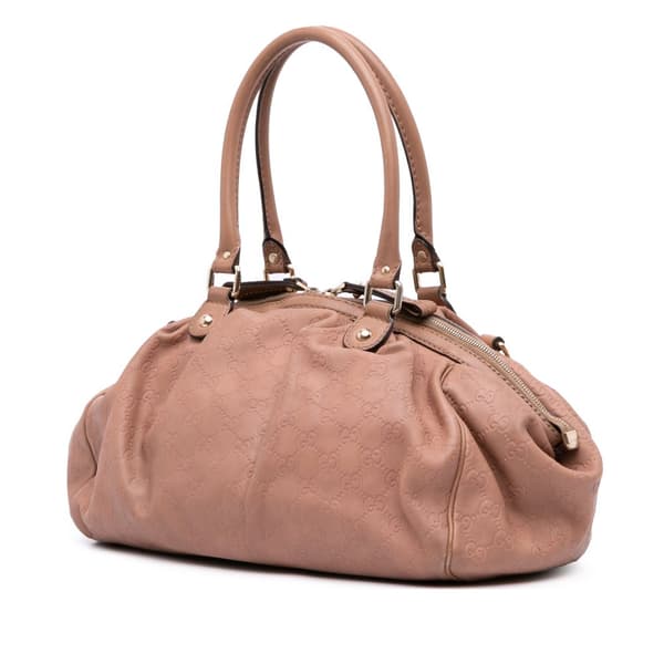 Pre-owned Gucci Guccissima Sukey Satchel Pink