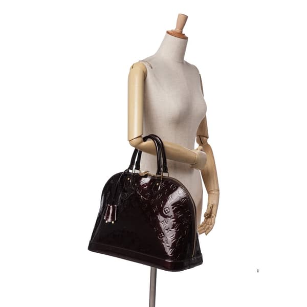 Pre-owned Louis Vuitton Monogram Vernis Alma GM Purple