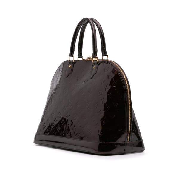 Pre-owned Louis Vuitton Monogram Vernis Alma GM Purple