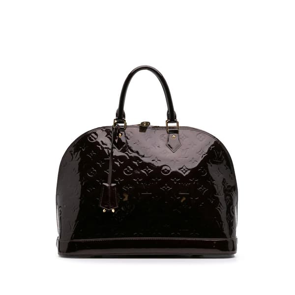 Pre-owned Louis Vuitton Monogram Vernis Alma GM Purple