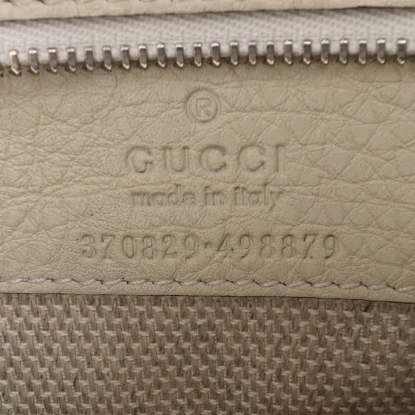 Pre-owned Gucci Medium Calfskin Bamboo Daily Shopper Satchel White