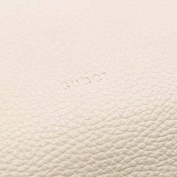 Pre-owned Gucci Medium Calfskin Bamboo Daily Shopper Satchel White