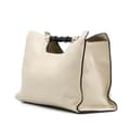 Miniatyrbilde 2 av 10: Pre-owned Gucci Medium Calfskin Bamboo Daily Shopper Satchel White
