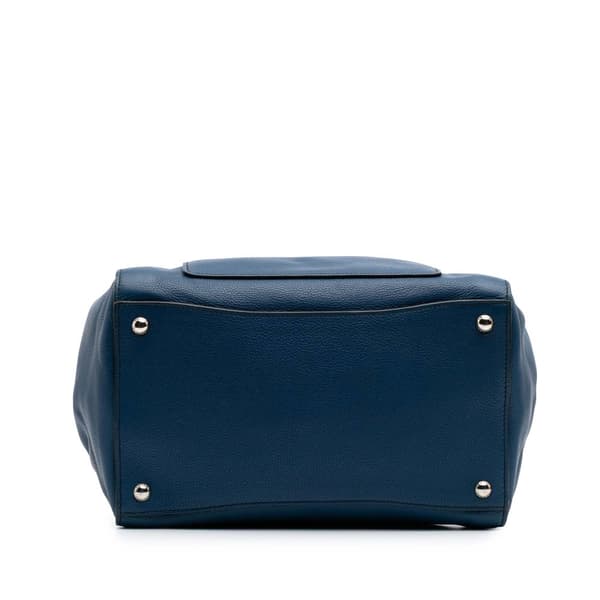 Pre-owned Prada Vitello Phenix Shopping Tote Blue
