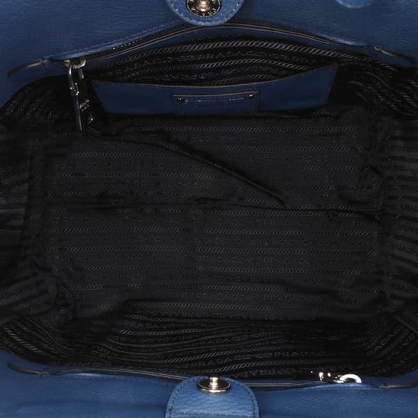 Pre-owned Prada Vitello Phenix Shopping Tote Blue