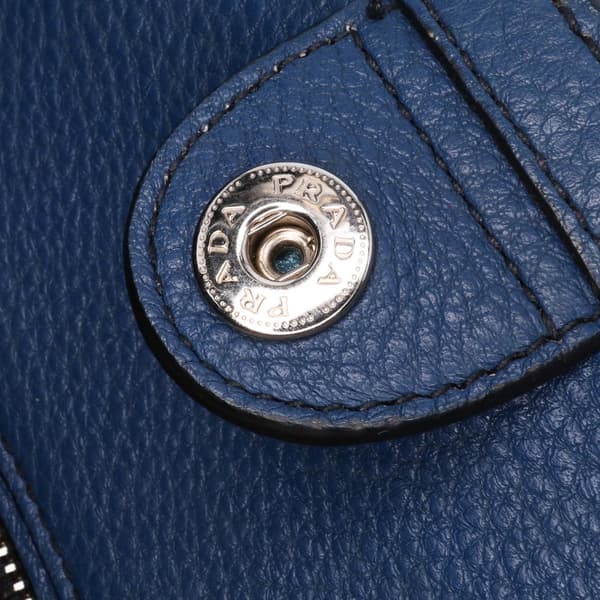 Pre-owned Prada Vitello Phenix Shopping Tote Blue