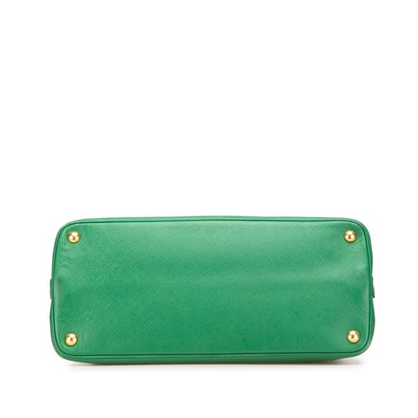 Pre-owned Prada Saffiano Cuir Dome Bag Green