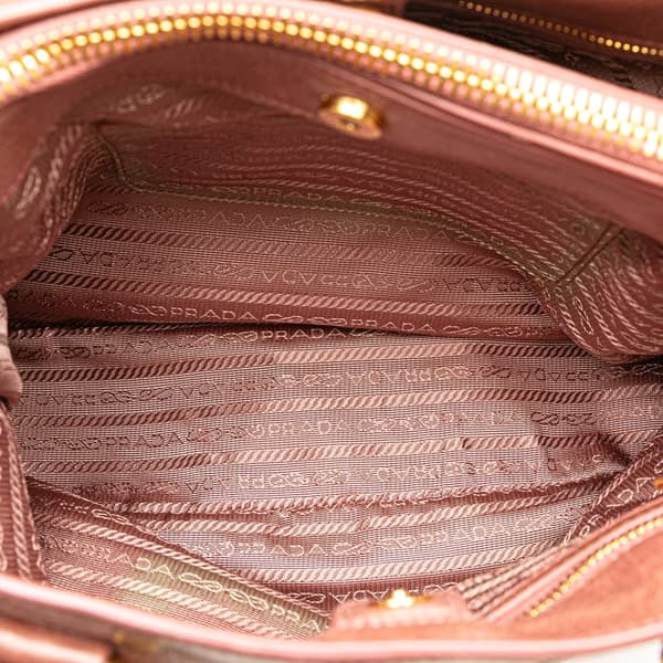 Pre-owned Prada Vitello Shine Satchel Pink