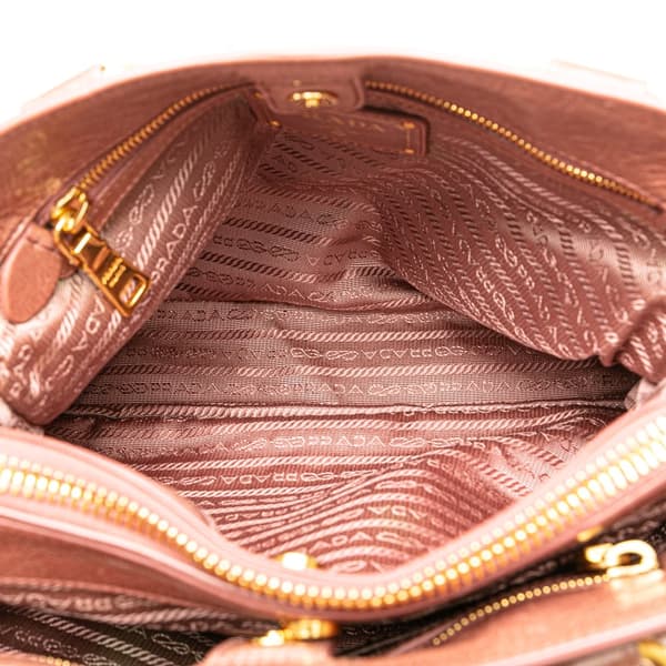 Pre-owned Prada Vitello Shine Satchel Pink