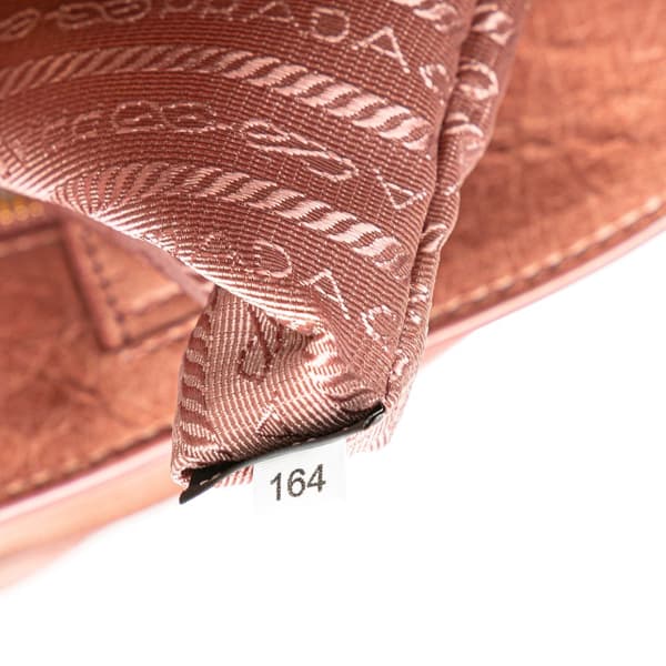 Pre-owned Prada Vitello Shine Satchel Pink