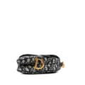 Miniatyrbild 3 av 9: Pre-owned Dior Mini Oblique Canvas Saddle Bag Blue