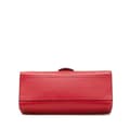 Miniatyrbillede 3 af 10: Pre-owned Gucci Medium GG Marmont Grained Leather Top Handle Satchel Red