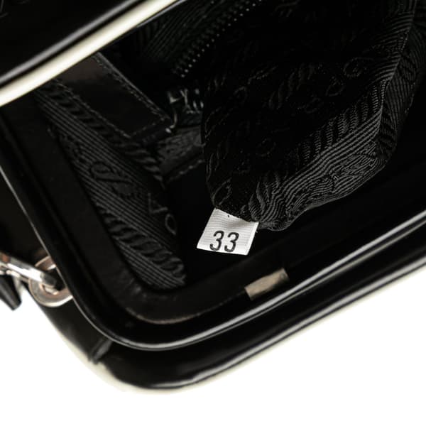 Pre-owned Prada Spazzolato Frame Handbag Black