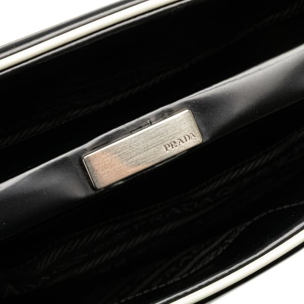 Pre-owned Prada Spazzolato Frame Handbag Black