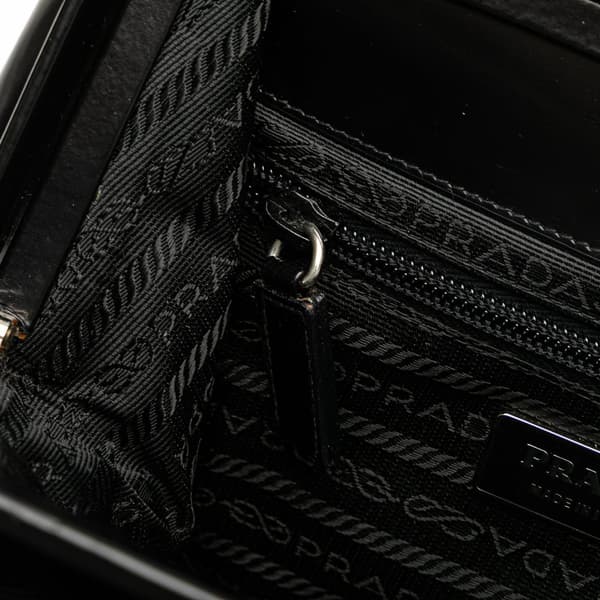 Pre-owned Prada Spazzolato Frame Handbag Black