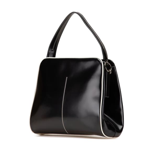 Pre-owned Prada Spazzolato Frame Handbag Black