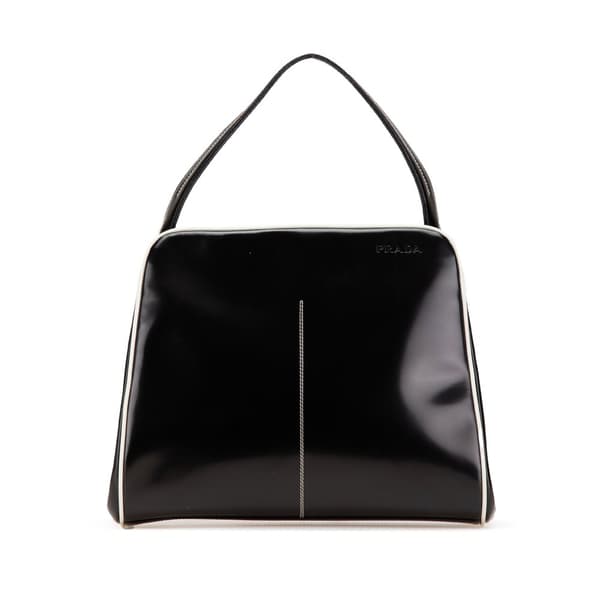 Pre-owned Prada Spazzolato Frame Handbag Black