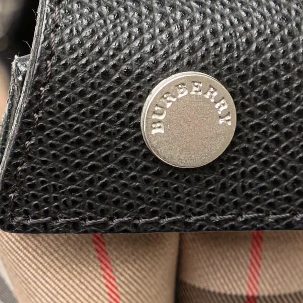 Pre-owned Burberry House Check Canvas Handbag Brown