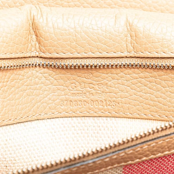 Pre-owned Gucci Large Leather Bamboo Daily Satchel Brown