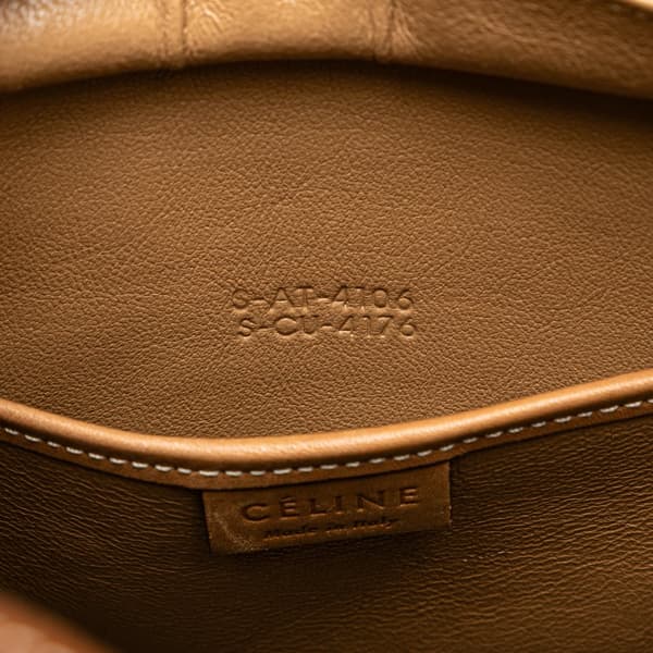 Pre-owned Celine Nano Tricolor Leather Luggage Tote Brown