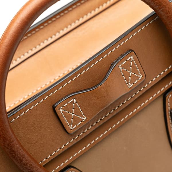 Pre-owned Celine Nano Tricolor Leather Luggage Tote Brown
