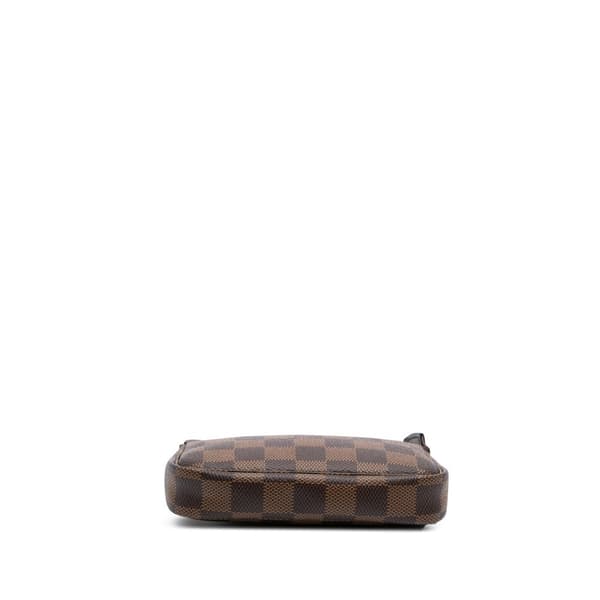 Pre-owned Louis Vuitton Damier Ebene Mini Pochette Accessoires Brown