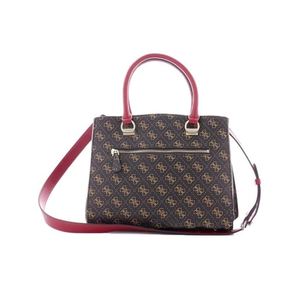 GUESS Brun handväska för kvinnor - Noelle Girlfriend Satchel 214803