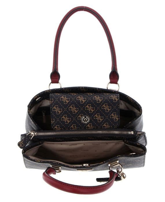 GUESS Brun handväska för kvinnor - Noelle Girlfriend Satchel 214803