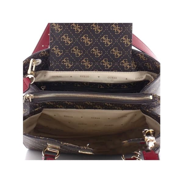 GUESS Brun handväska för kvinnor - Noelle Girlfriend Satchel 214803