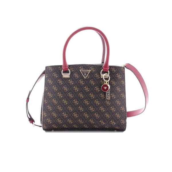 GUESS Brun handväska för kvinnor - Noelle Girlfriend Satchel 214803