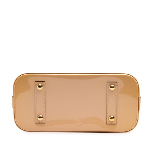 Pre-owned Louis Vuitton Monogram Vernis Alma PM Brown