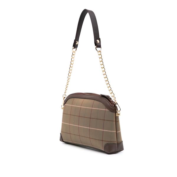 Pre-owned Burberry Vintage Check Canvas Satchel Brown