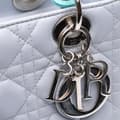 Pikkukuva 7 / 10: Pre-owned Dior Medium Bicolor Lambskin Cannage Lady Dior Gray