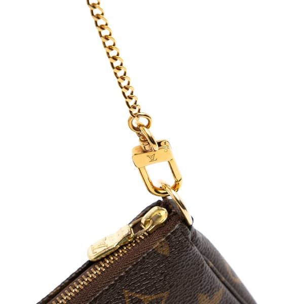 Pre-owned Louis Vuitton Monogram Mini Pochette Accessoires Brown